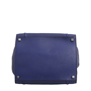 Leather Medium Phantom Tote Blue, view 6
