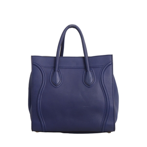Leather Medium Phantom Tote Blue, view 2