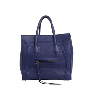 Leather Medium Phantom Tote Blue