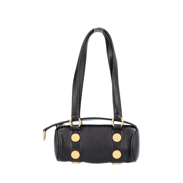 Vintage Leather Mini Shoulder Bag Black