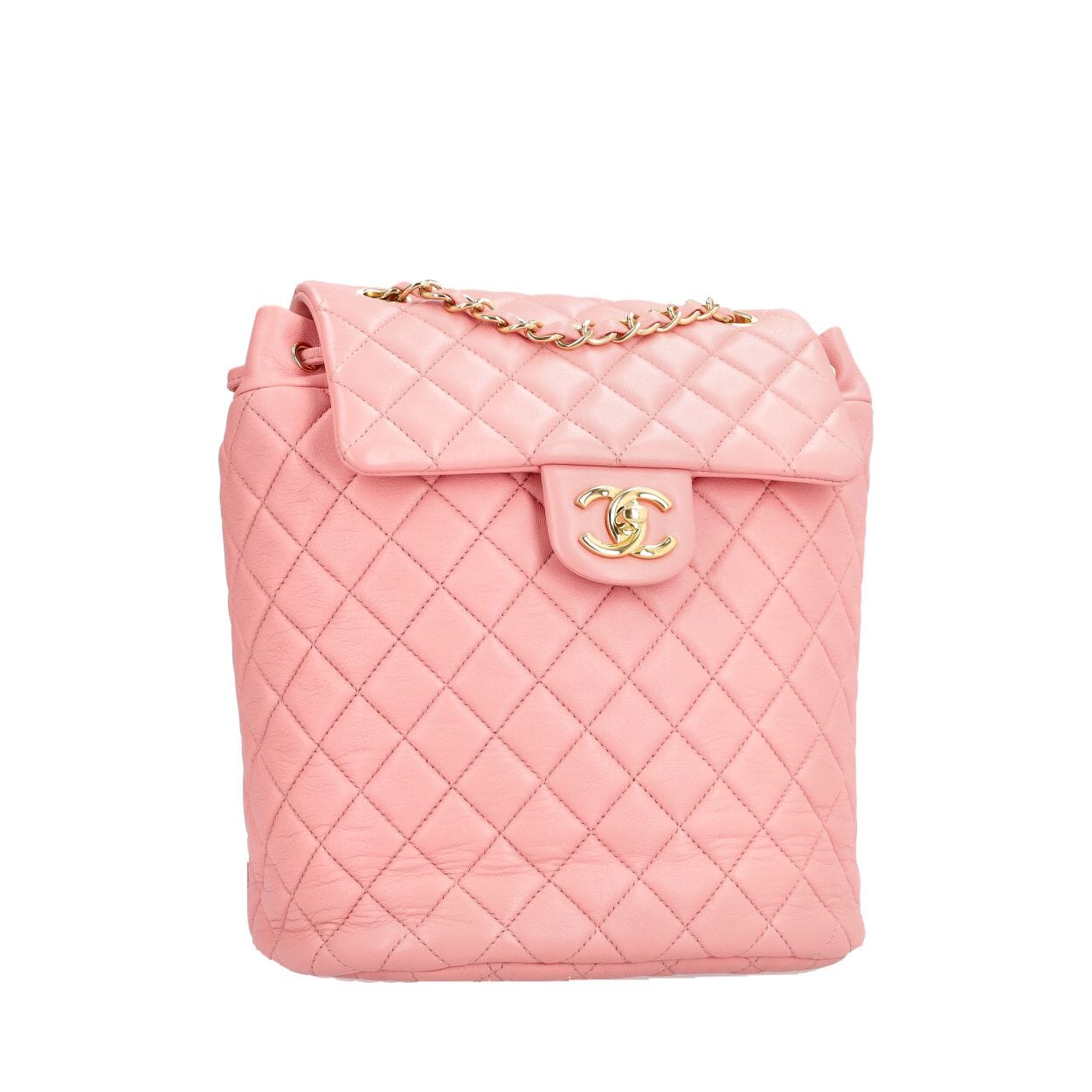 Chanel Spirit Backpack Pink Chevron Quilted Calfskin Leather CHANEL Urban Spirit Quilted Leather Backpack Bag Red main image 2
