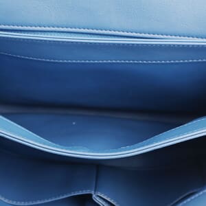 Leather Trendy CC Medium Shoulder Bag Blue, view 10