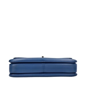 Leather Trendy CC Medium Shoulder Bag Blue, view 8