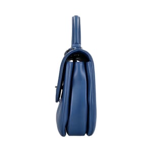 Leather Trendy CC Medium Shoulder Bag Blue, view 7