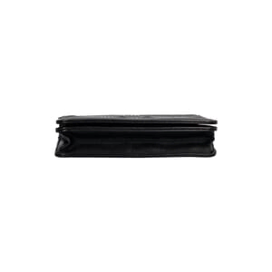 Quilted Leather Korean Garden Wallet On Chain Black, view 7