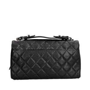 Quilted City Rock Medium Flap Bag Black, view 3