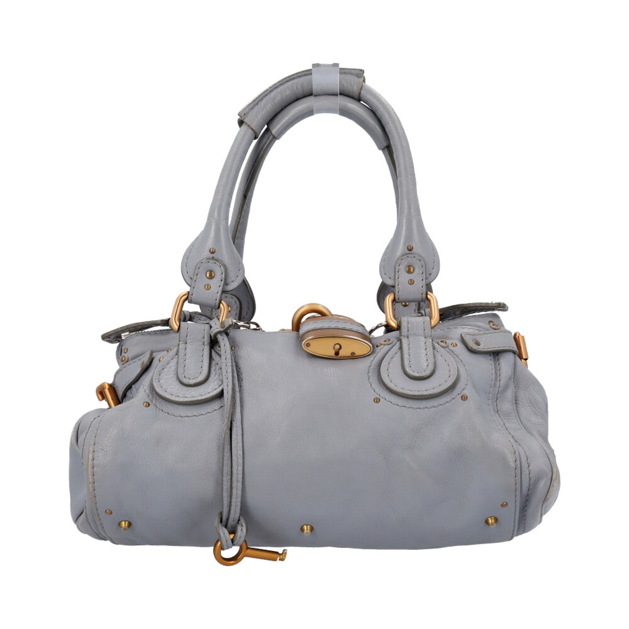 CHLOE Leather Medium Paddington Satchel Cadet Grey | Luxity