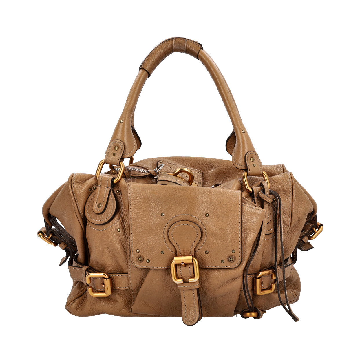 クロエ　パディントン　ChloéPADDINGTON CHLOE Leather Front Pocket Paddington Tote Brown | Luxity