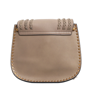 Leather Hudson Small Shoulder Bag Taupe, view 3