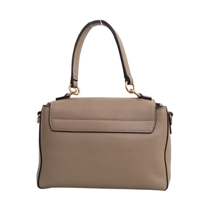 Leather Small Faye Day Shoulder Bag Taupe, view 3