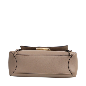 Leather Small Faye Day Shoulder Bag Taupe, view 6