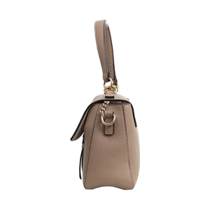 Leather Small Faye Day Shoulder Bag Taupe, view 5