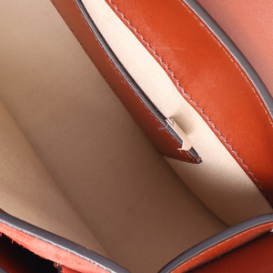 Leather Tess Saddle Bag Brick Red, view 7