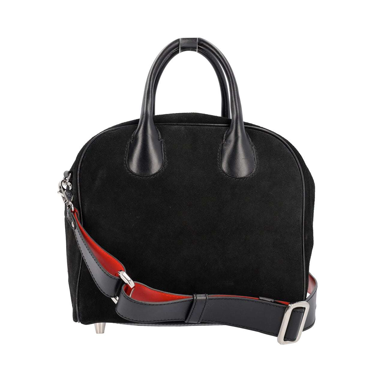 CHRISTIAN LOUBOUTIN Suede/Leather Small Marie Jane Bag Black/Red