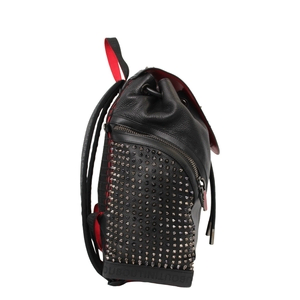 Leather Explorafunk Spiked Backpack Black, view 4