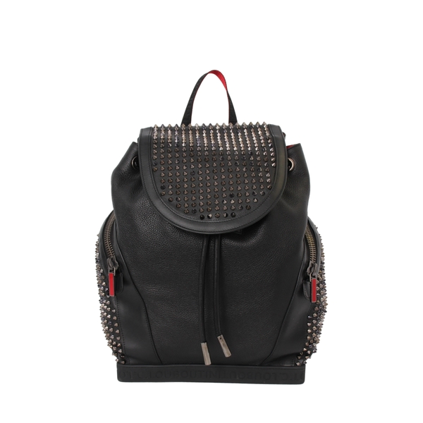 Leather Explorafunk Spiked Backpack Black