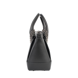 Leather Eloise Small Tote Black, view 5