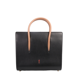 Leather Medium Spikes Paloma Tote Black, view 4