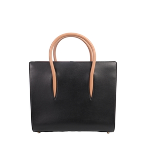 Leather Medium Spikes Paloma Tote Black, view 3