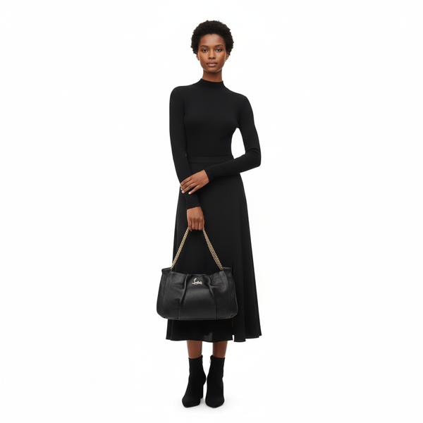 Leather Lolita Montone Bag Black