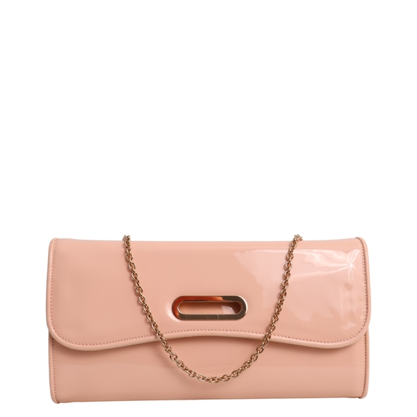 Patent Riviera Clutch Light Pink