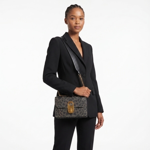 Irridescent Leather Elisa Shoulder Bag Animal Print, view 9