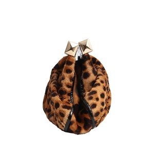 Pony Hair Clutch Leopard Print, view 5