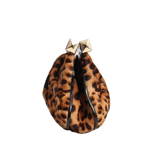 Pony Hair Clutch Leopard Print, view 4