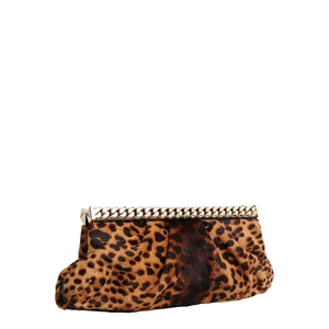 Pony Hair Clutch Leopard Print, view 2