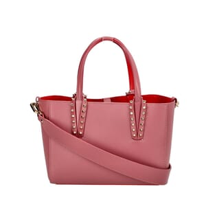 Leather Mini Cabata Tote Pink