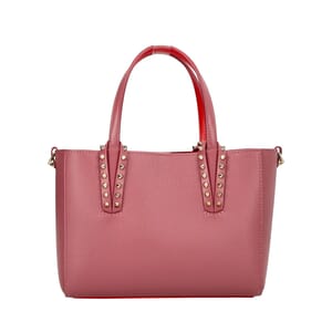 Leather Mini Cabata Tote Pink, view 4