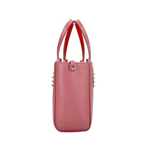 Leather Mini Cabata Tote Pink, view 7