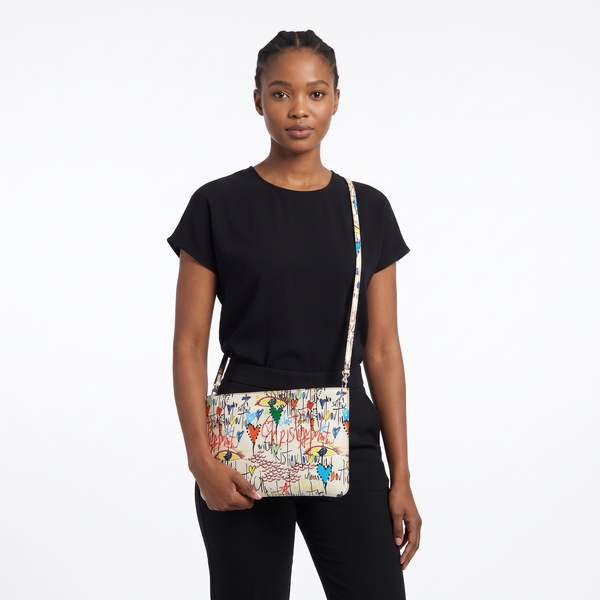 Patent Graffitti Clutch/Shoulder Bag Multicolour