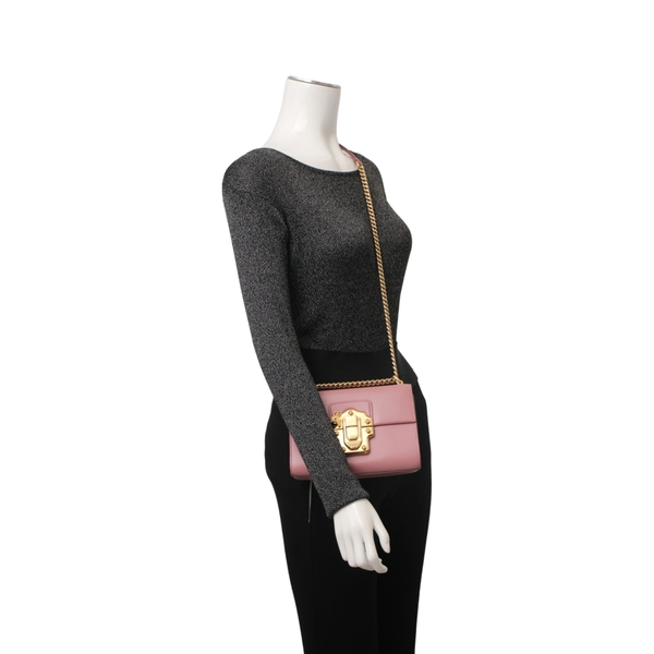 Leather Bee Small Lucia Shoulder Bag Pink