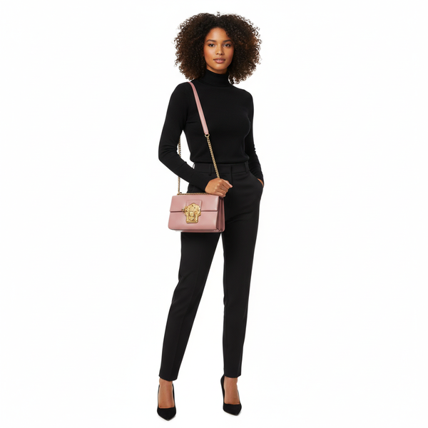 Leather Bee Small Lucia Shoulder Bag Pink