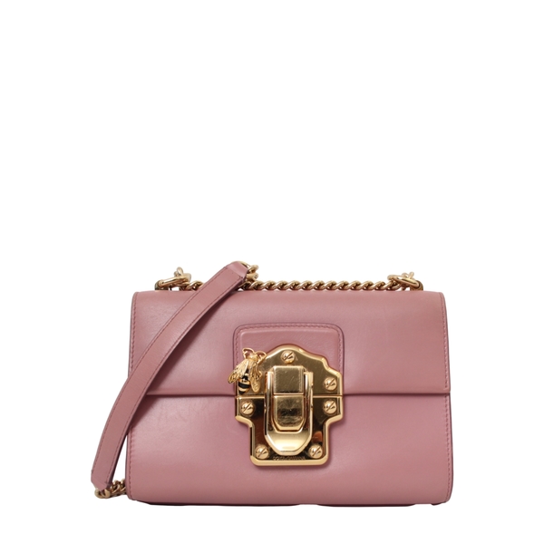Leather Bee Small Lucia Shoulder Bag Pink