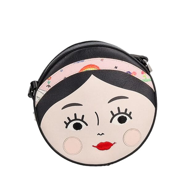 Bambino Leather DG Dolls Crossbody Bag Black