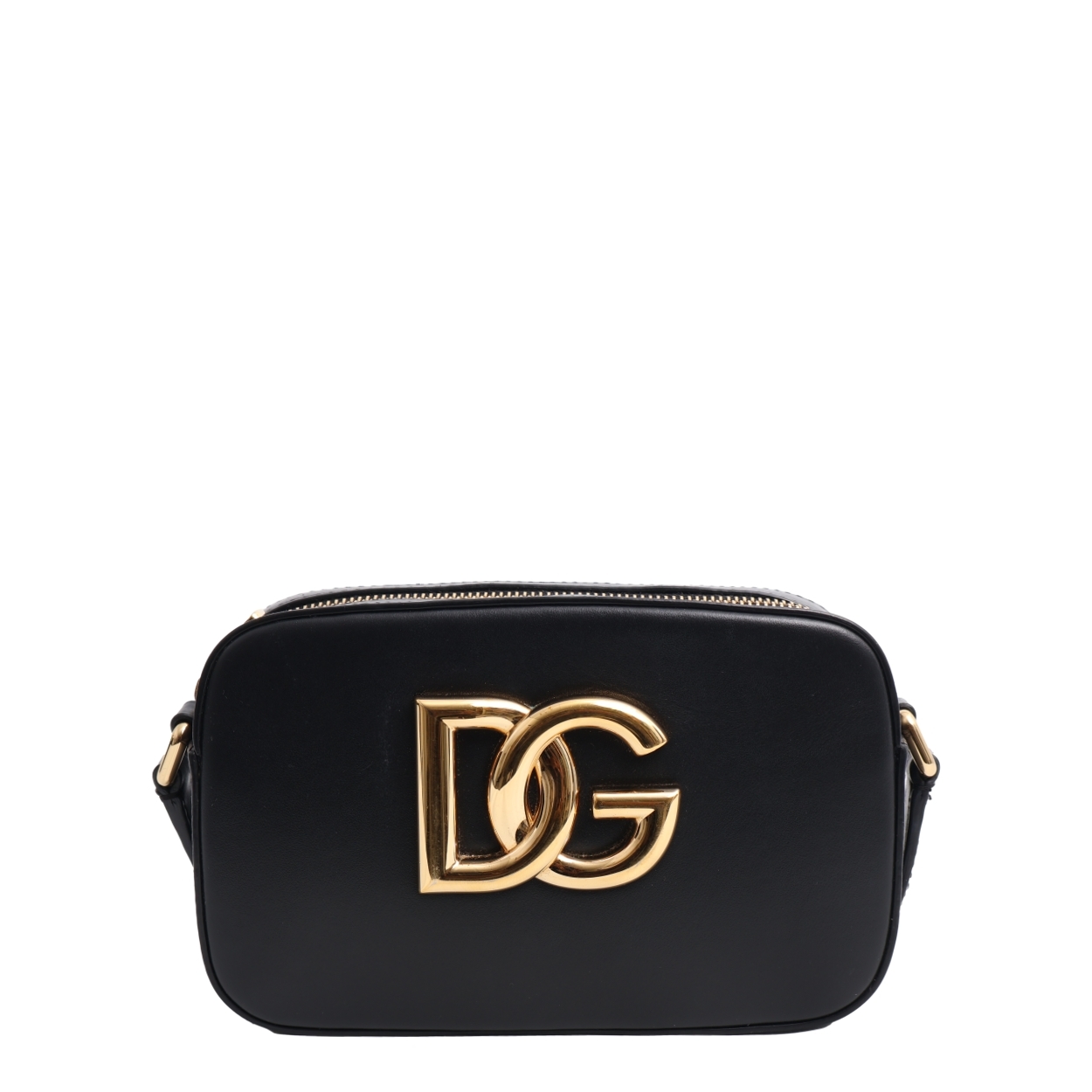 DOLCE & GABBANA Leather 3.5 Crossbody Bag Black | Luxity