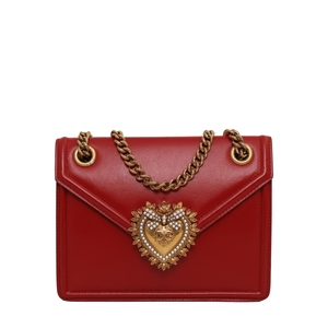 Leather Medium Devotion Shoulder Bag Red