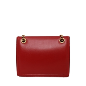 Leather Medium Devotion Shoulder Bag Red, view 3