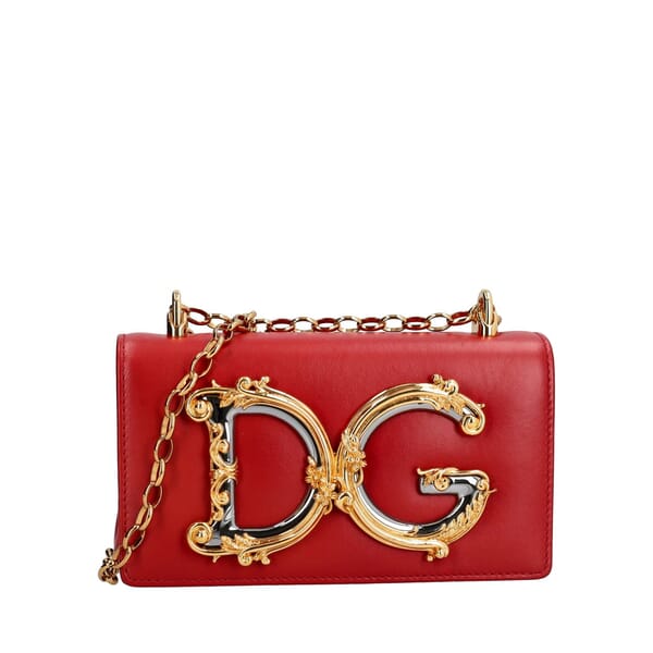 Leather DG Girls Phone Bag Red