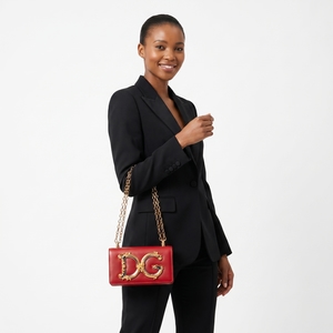 Leather DG Girls Phone Bag Red, view 9