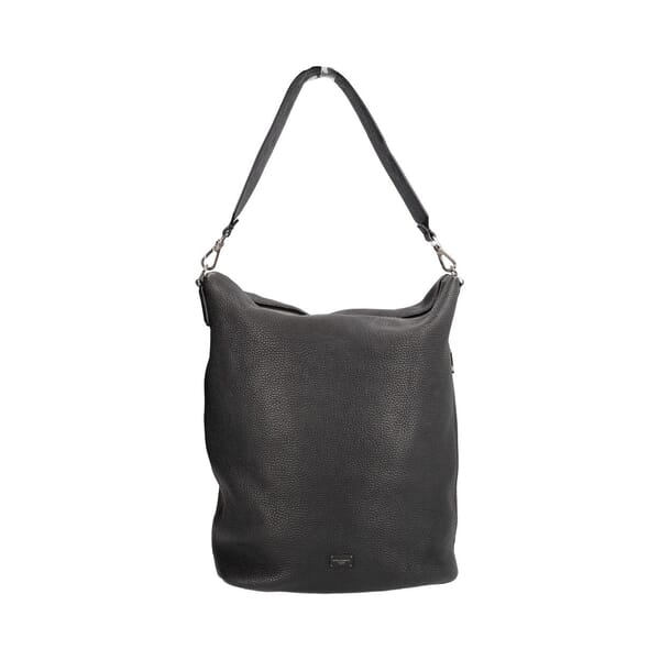 Leather Large Hobo Black