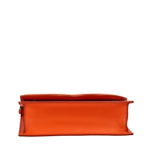 Leather DG Logo Crossbody Bag Orange, view 7