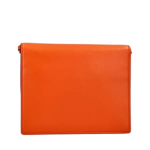 Leather DG Logo Crossbody Bag Orange, view 2