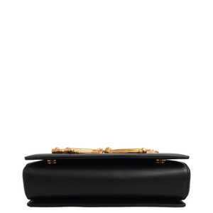 Leather DG Girls Shoulder Bag Black, view 5