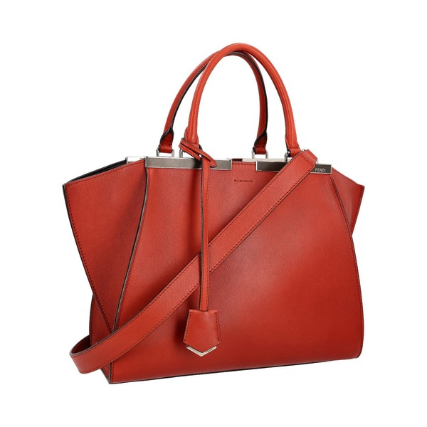 Leather 3 Jours Tote Red