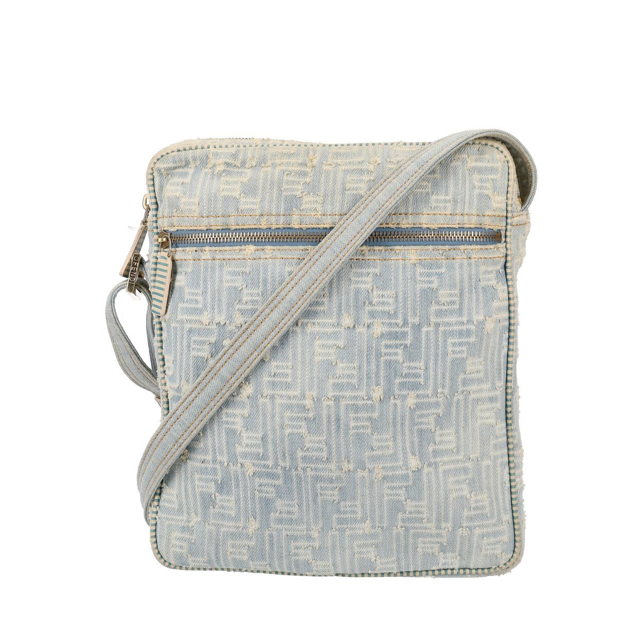 ショルダーバッグ FENDI EMBROIDERED JACQUARD CROSSBODY BAG Fendi FF Mini Jacquard Crossbody Bag (Shoulder bags) IFCHIC.COM