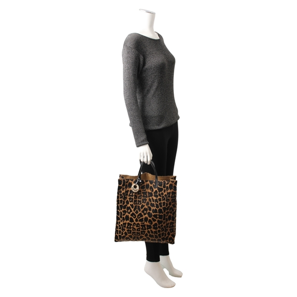 Canvas Leopard Print Tote