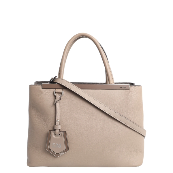 Leather Small 2Jours Tote Dove Grey
